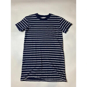 Madewell Blue Tina Striped T-Shirt Dress Sz S Small Nautical Summer Style M2241
